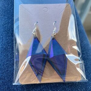 Geometric Blue Earrings